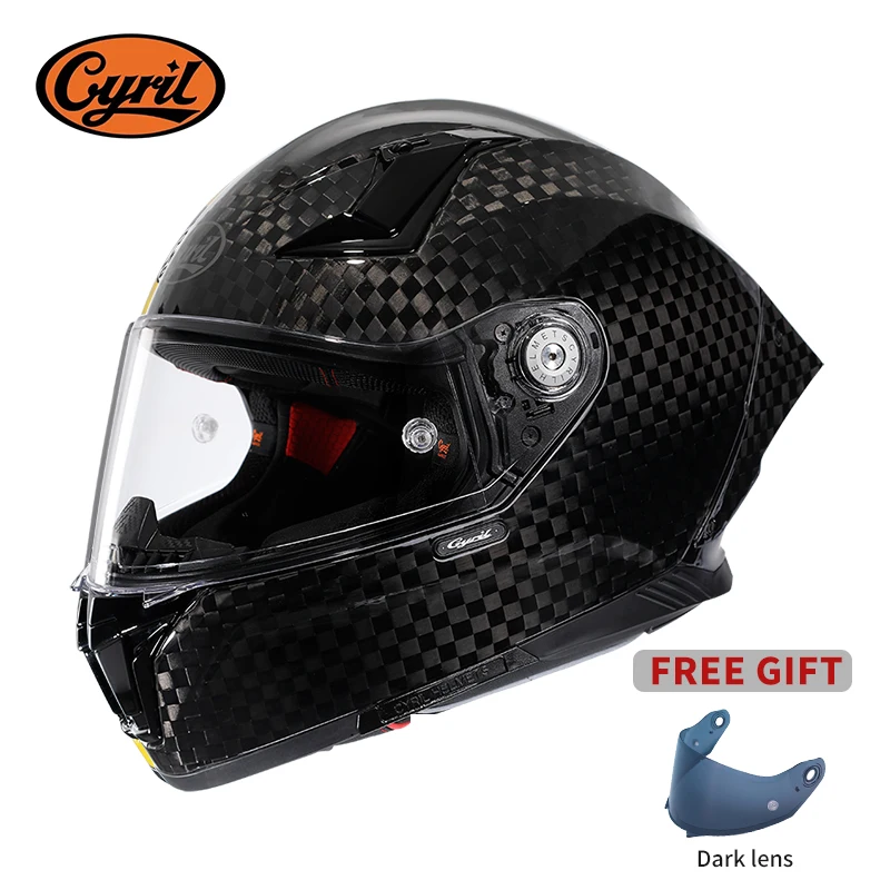 Carbon Fiber Lightweight Motorcycle Helmet - Cascos de motocicleta de cara completa