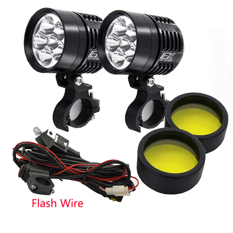 Universal Motorcycle Led Headlight Projector - 2PCS Faros Delanteros Universales L6X LED
