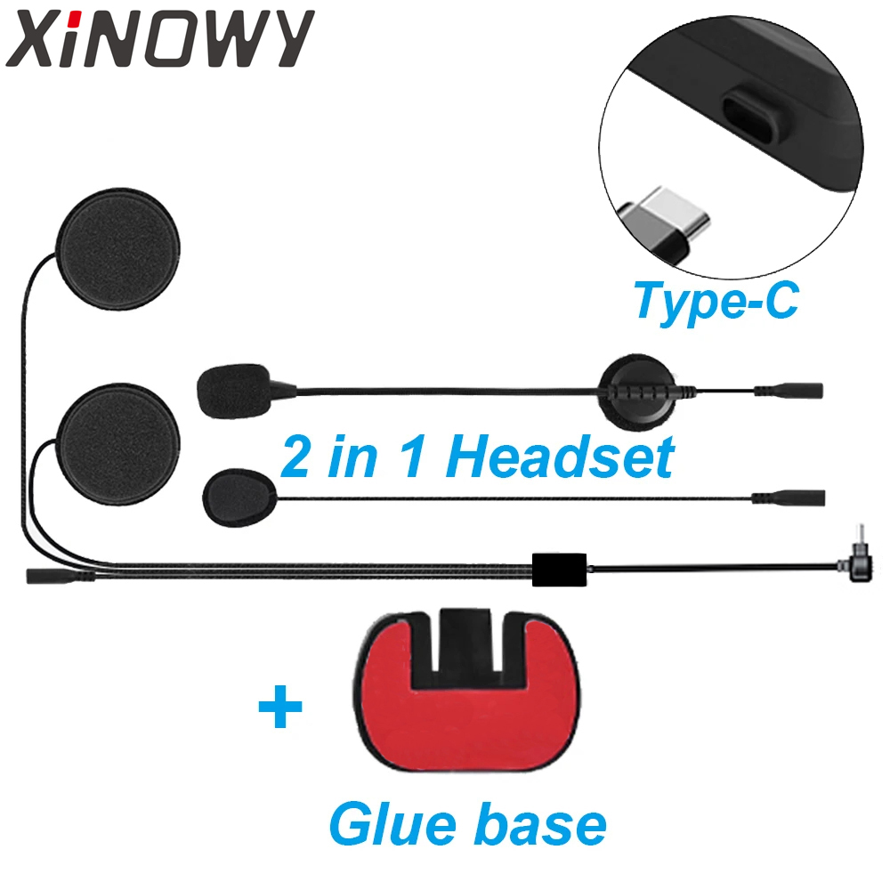 Full Face Motorcycle Helmet With Bluetooth - Auriculares para Xinewy Teleheer V6 PLUS