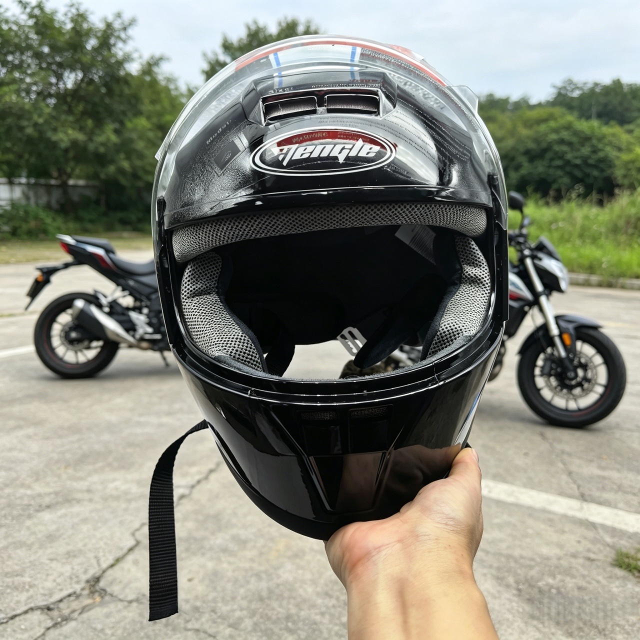 Dual Visor Motorcycle Racing Helmet - Casco de Motocicleta Integral con Doble