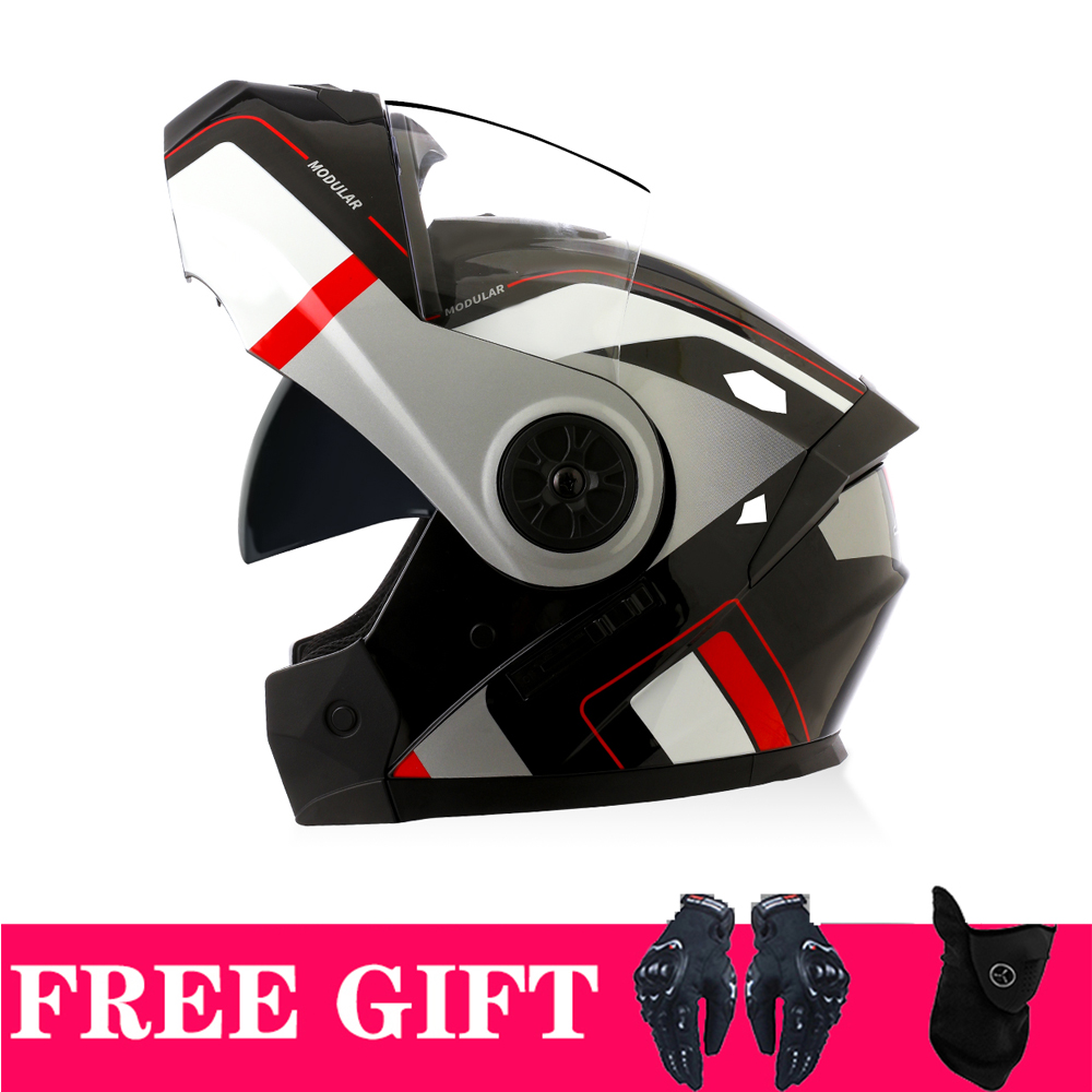 Full Face Motorcycle Helmet With Bluetooth - Casco Modular de cara completa con