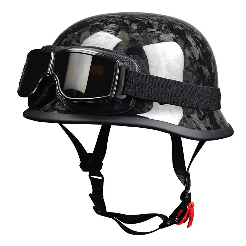 Carbon Fiber Lightweight Motorcycle Helmet - Medio casco de fibra de carbono