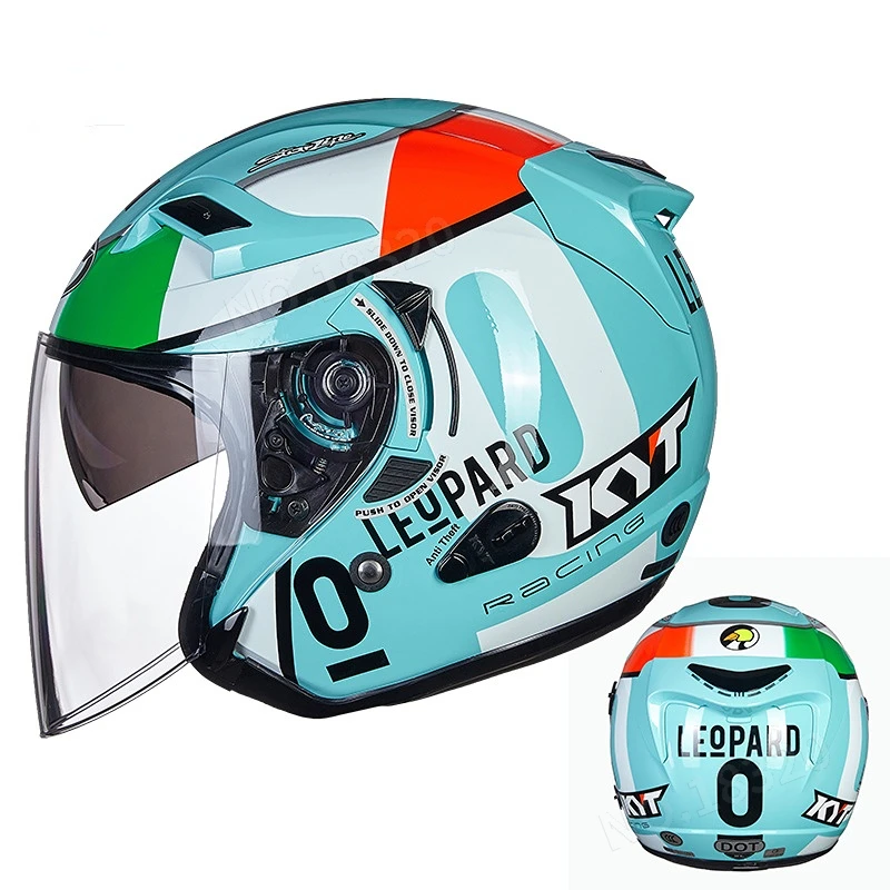 Vintage Open Face Retro Helmet - KYT-Casco de Moto Jet Vintage, protector
