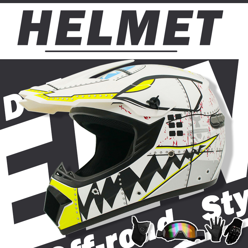 Off Road Motocross Helmet Goggles Set - Conjunto de casco para motocross y