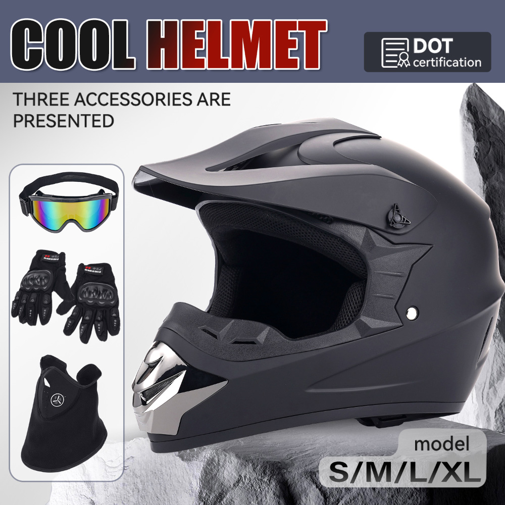 Off Road Motocross Helmet Goggles Set - Casco de motocicleta todoterreno, juego de