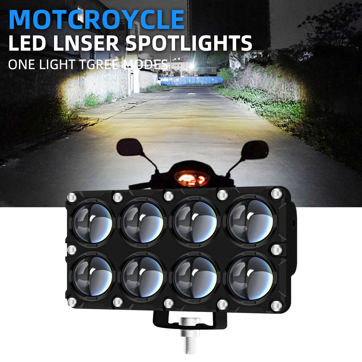 Universal Motorcycle Led Headlight Projector - Faro auxiliar de motocicleta con 6/8/10