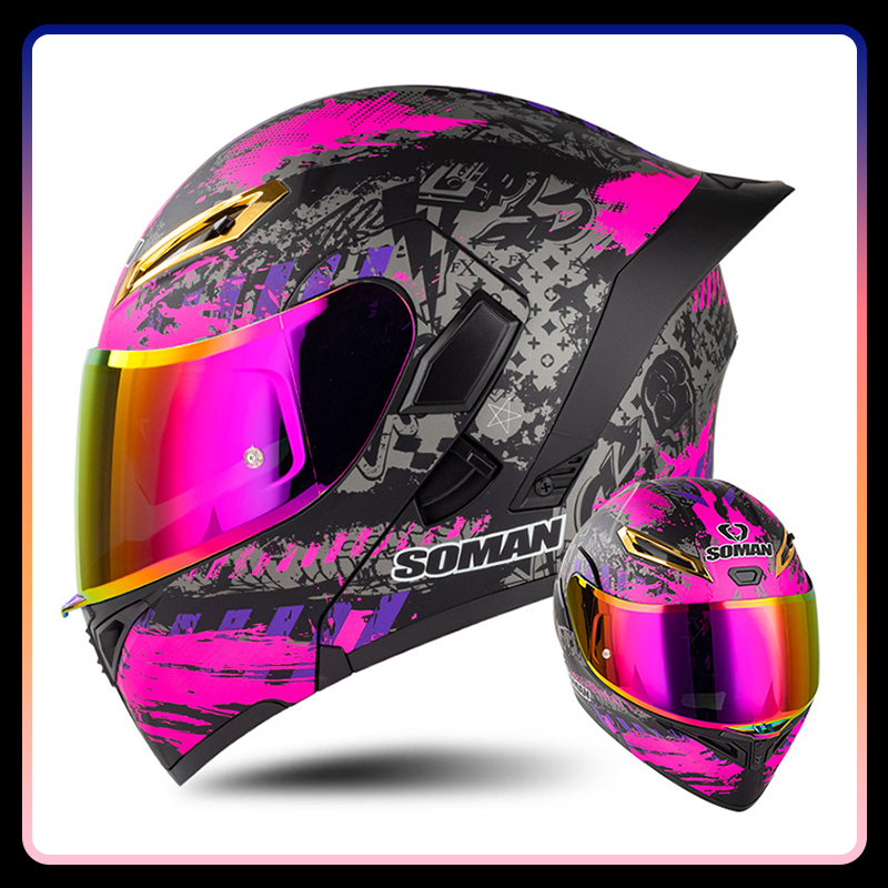 Modular Flip Up Motorcycle Helmet Dot Approved - Cascos de motocicleta Para hombre y