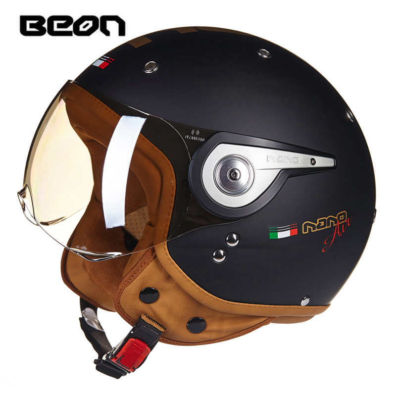 Vintage Open Face Retro Helmet - BEON B-110 casco de motocicleta beon