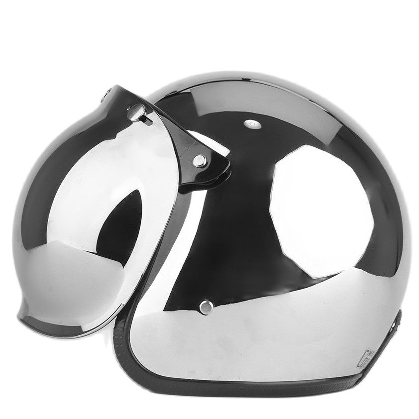 Vintage Open Face Retro Helmet - Casco de Moto de cara abierta,