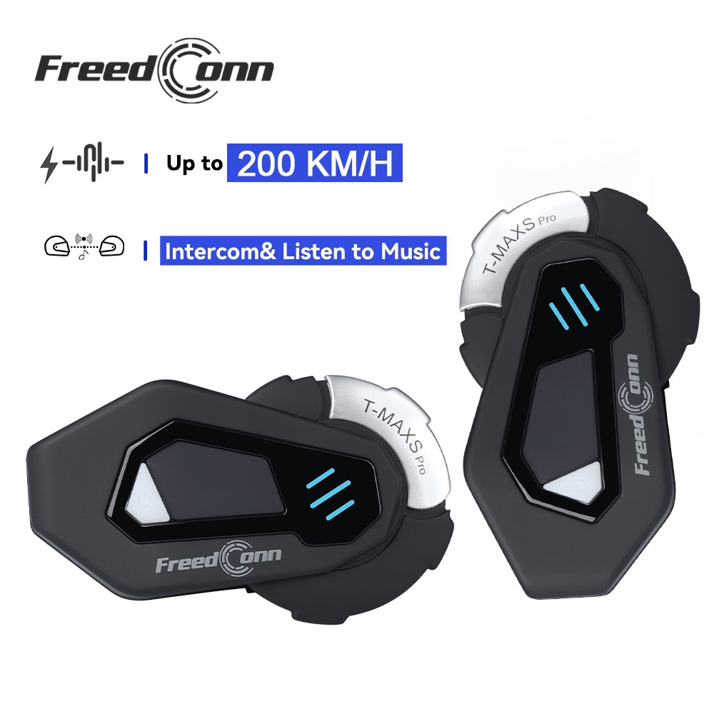 Full Face Motorcycle Helmet With Bluetooth - Intercomunicador para Motocicleta FreedConn T MAX