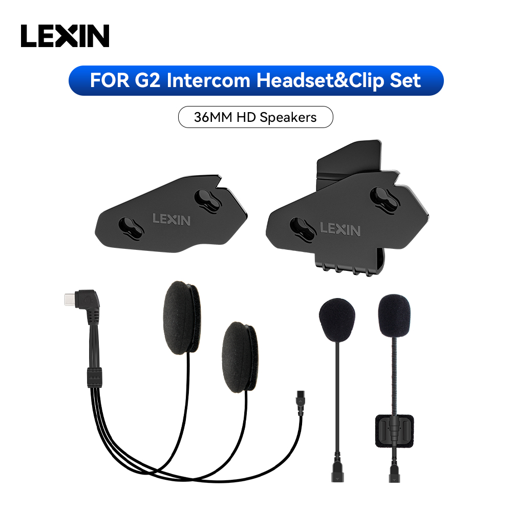 Universal Motorcycle Helmet Intercom Headset - LEXIN-G2 Intercomunicador para motocicleta, auriculares y