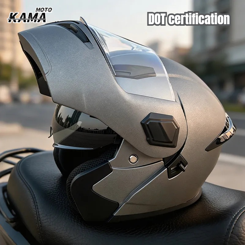 Modular Flip Up Motorcycle Helmet Dot Approved - Casco modular abatible para motocicleta, aprobado
