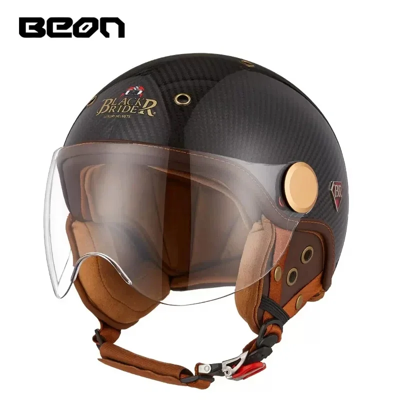 Vintage Open Face Retro Helmet - BEON BR13 Retro cara abierta medio