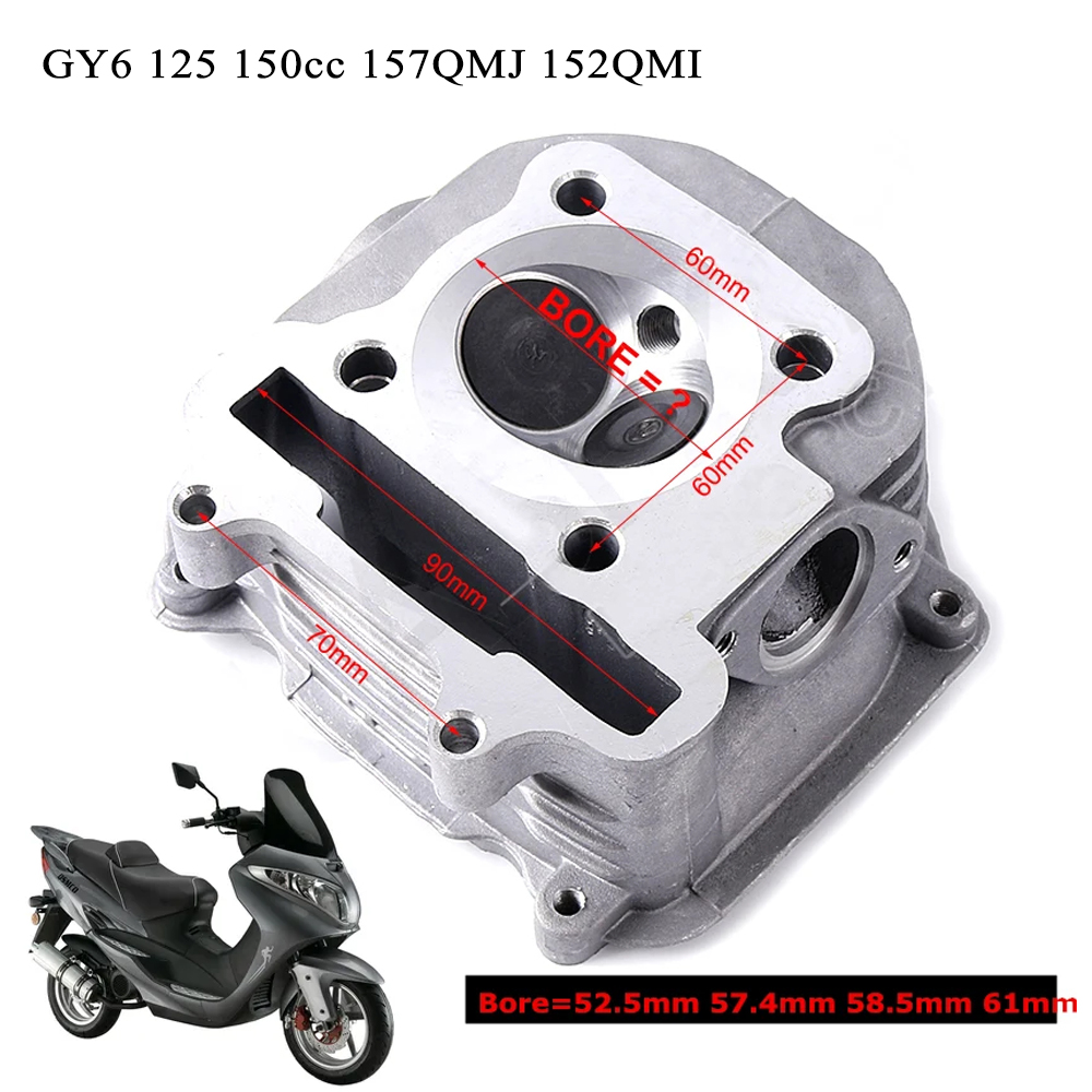 Scooter Parts - Cabezal de cilindro GY6 para motocicleta,