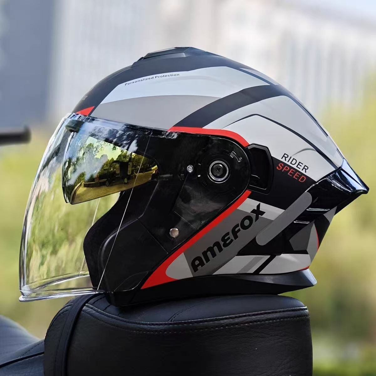 Motorcycle Helmet Inner Sun Visor Lens - Casco Abierto con Doble Visera, Estilo