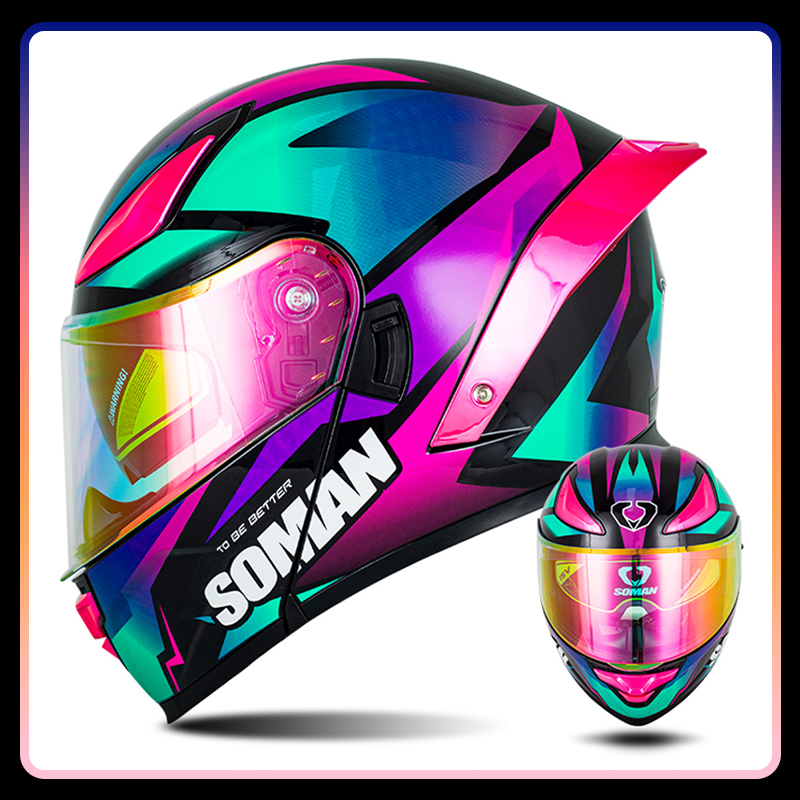 Casco de motocicleta de cara c - Modular Flip Up Motorcycle Helmet Dot Approved reseña y precio