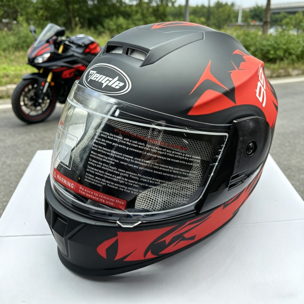 Casco de Motocicleta Integral  - Dual Visor Motorcycle Racing Helmet reseña y precio
