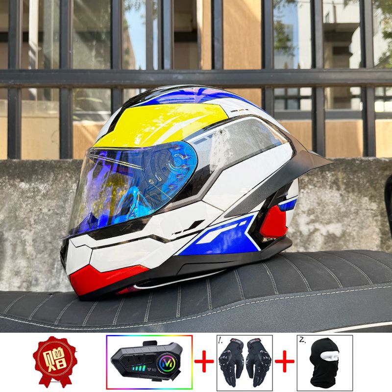 Casco de Motocicleta ORZ con B - Full Face Motorcycle Helmet With Bluetooth reseña y precio
