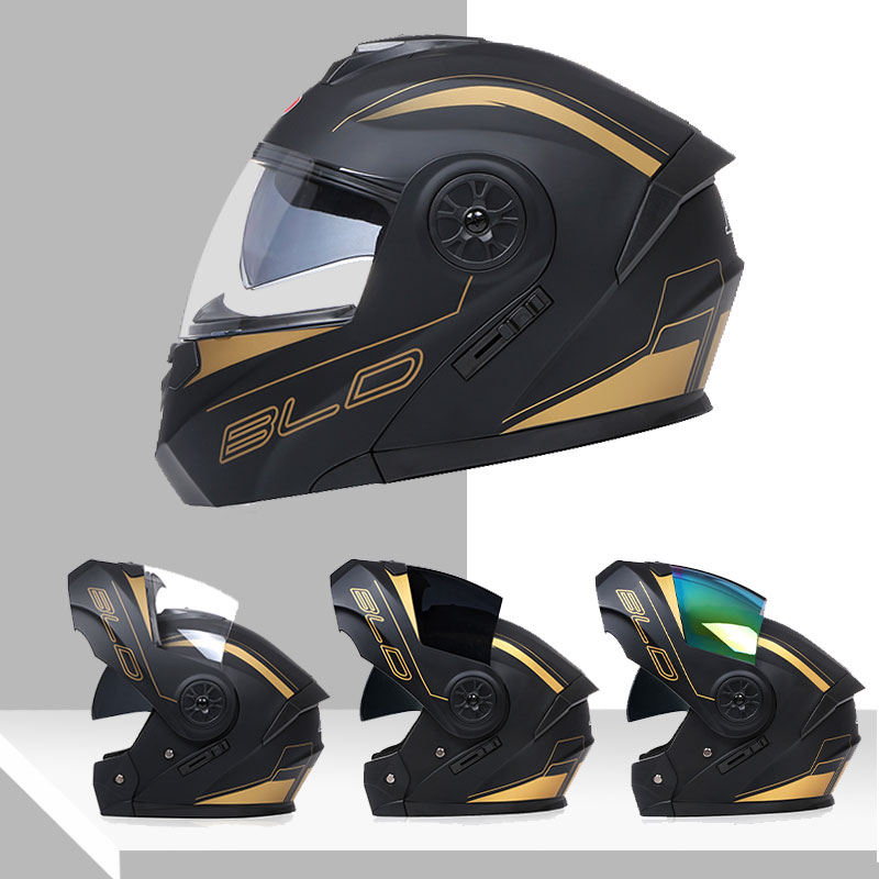 Casco de doble lente Modular d - Dual Visor Motorcycle Racing Helmet reseña y precio