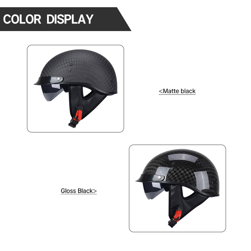 Peso ligero 12K negro brillant - Carbon Fiber Lightweight Motorcycle Helmet reseña y precio