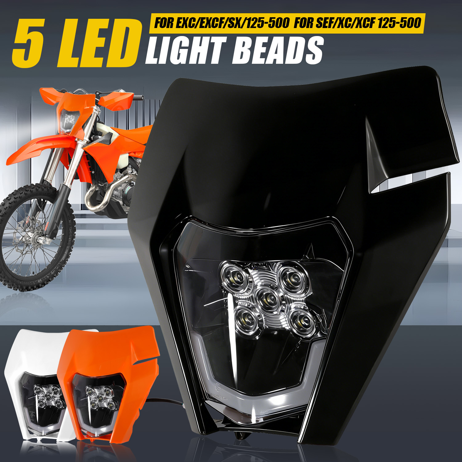 Faro Delantero Universal de 5  - Universal Motorcycle Led Headlight Projector reseña y precio