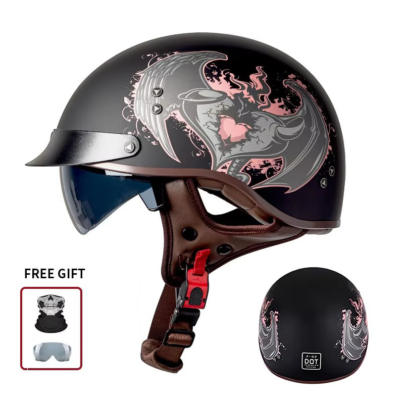Casco de Motocicleta Vintage S - Vintage Open Face Retro Helmet reseña y precio