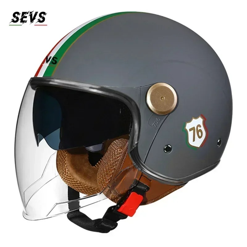 Casco de Motocicleta Abierto 3 - Vintage Open Face Retro Helmet reseña y precio