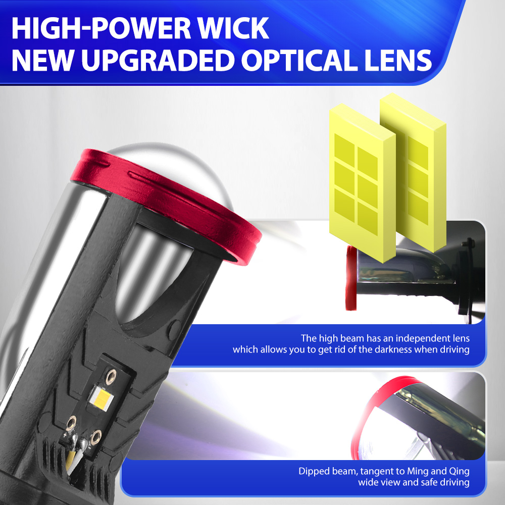 Faro LED para motocicleta Kawa - Universal Motorcycle Led Headlight Projector reseña y precio