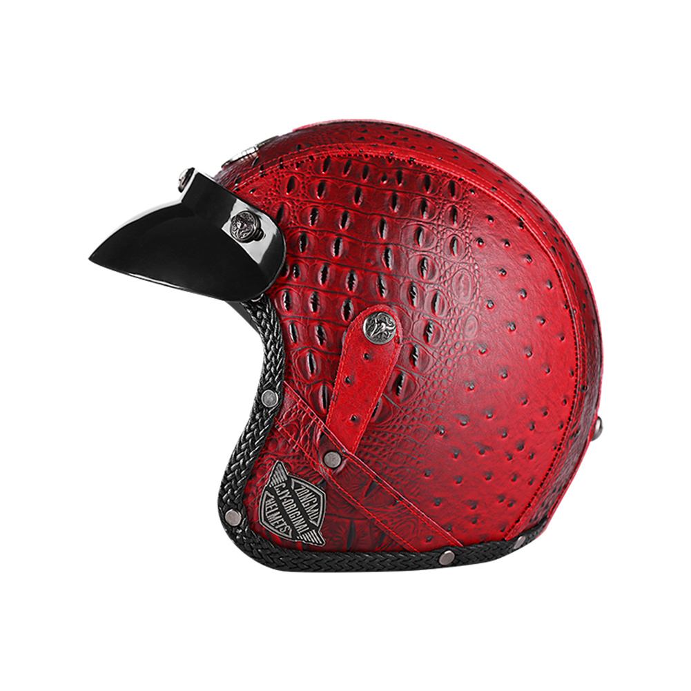 DOT 3/4 cascos De motocicleta  - Vintage Open Face Retro Helmet reseña y precio