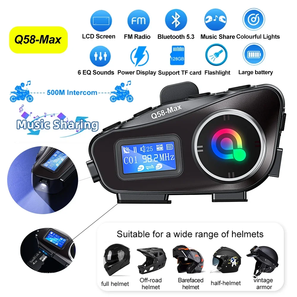 Intercomunicador para casco de - Universal Motorcycle Helmet Intercom Headset reseña y precio
