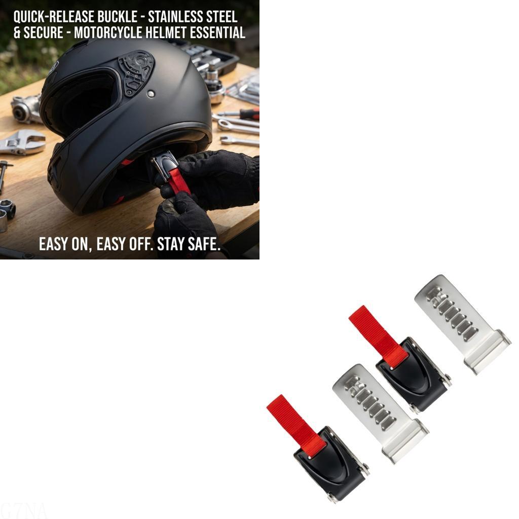 Instalación fácil inoxidable s - Quick Release Buckle Motorcycle Helmet reseña y precio