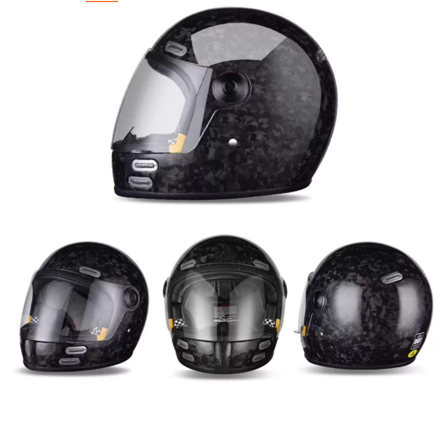 Casco integral de fibra de car - Carbon Fiber Lightweight Motorcycle Helmet reseña y precio