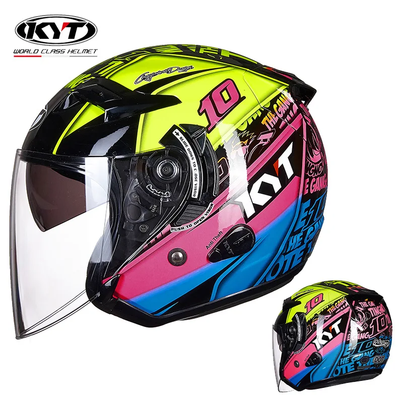 KYT-Casco de Moto Jet Vintage, - Vintage Open Face Retro Helmet reseña y precio