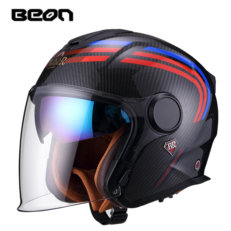 Casco de Motocicleta BEON BR23 - Carbon Fiber Lightweight Motorcycle Helmet reseña y precio
