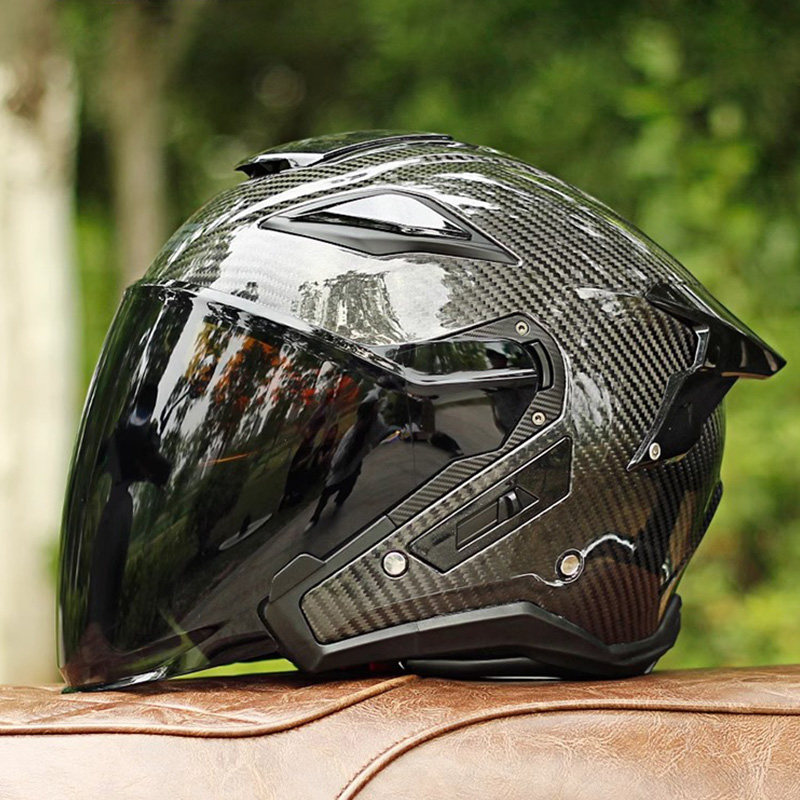 Casco de motocicleta de fibra  - Carbon Fiber Lightweight Motorcycle Helmet reseña y precio