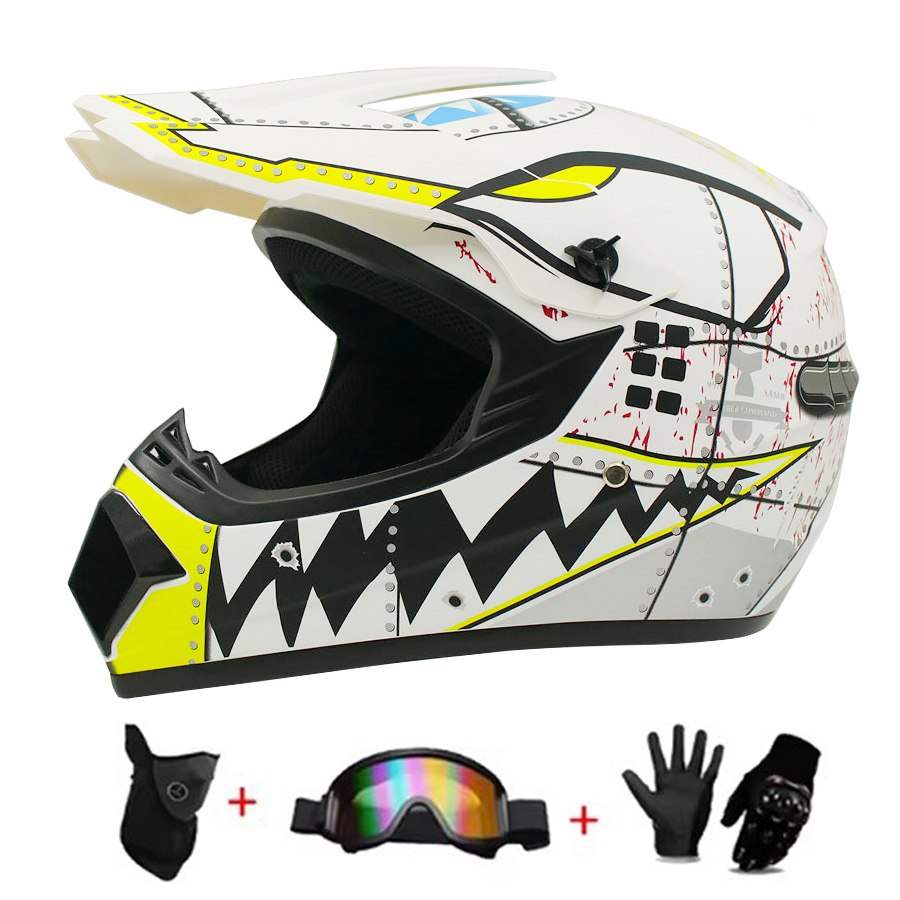 Conjunto de casco para motocro - Off Road Motocross Helmet Goggles Set reseña y precio
