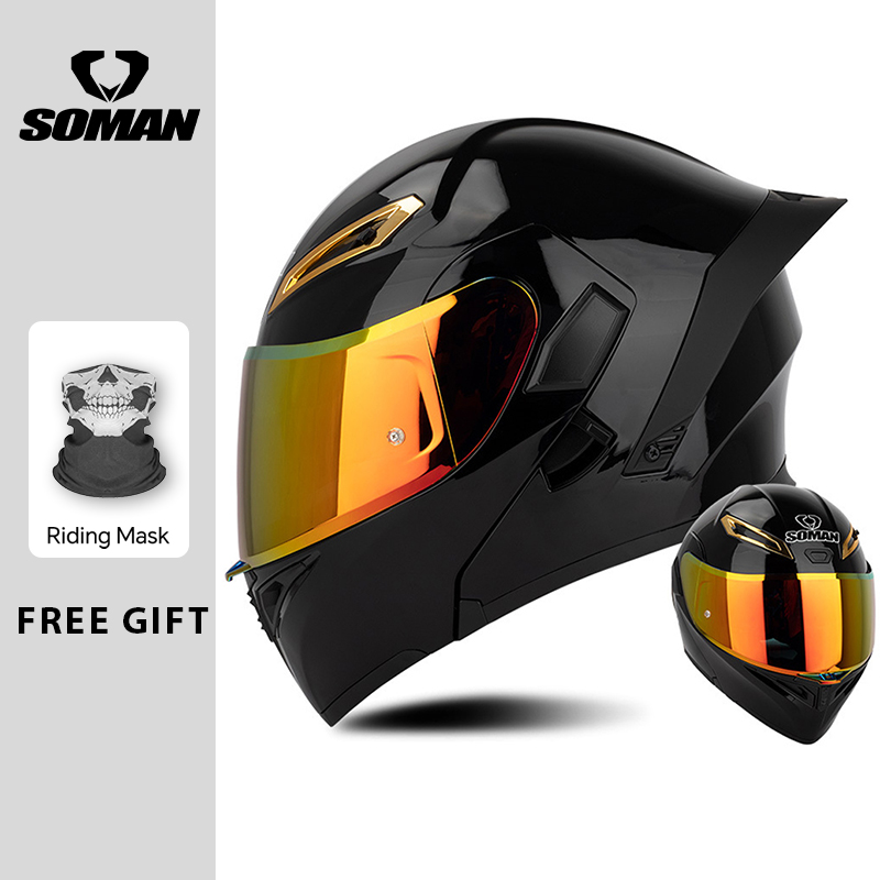 Cascos de motocicleta abatible - Modular Flip Up Motorcycle Helmet Dot Approved reseña y precio