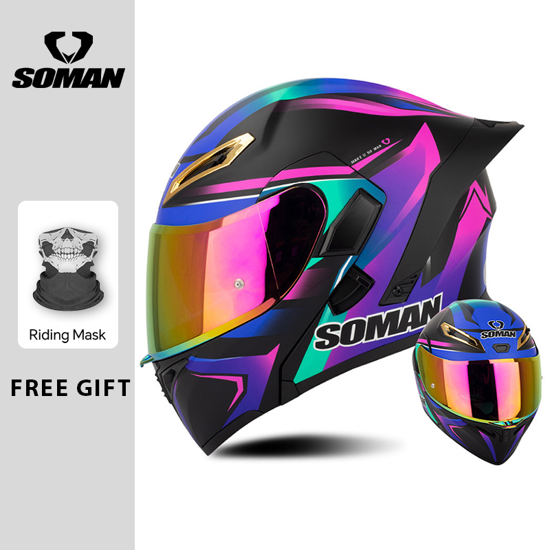 Cascos de motocicleta abatible - Modular Flip Up Motorcycle Helmet Dot Approved reseña y precio