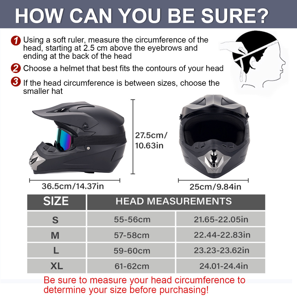 Casco de motocicleta todoterre - Off Road Motocross Helmet Goggles Set reseña y precio