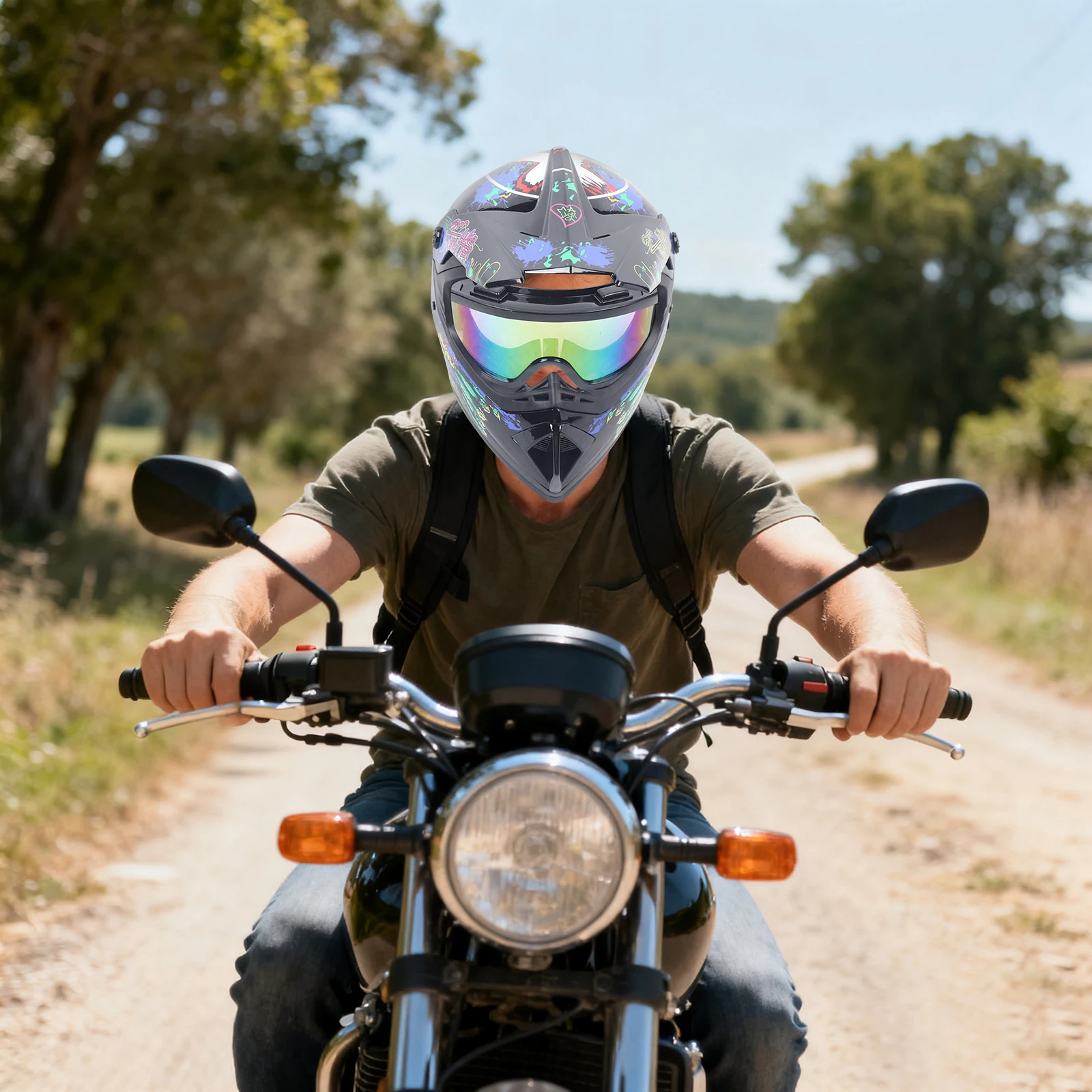 Kit de Casco de Motocross, Cas - Off Road Motocross Helmet Goggles Set reseña y precio