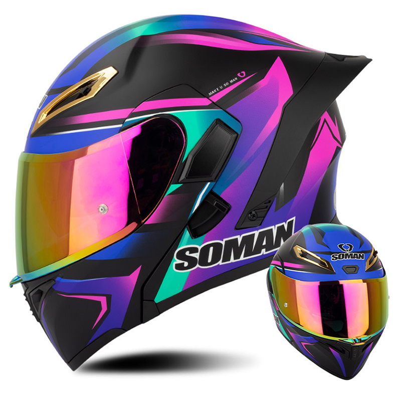 Casco de motocicleta para homb - Modular Flip Up Motorcycle Helmet Dot Approved reseña y precio