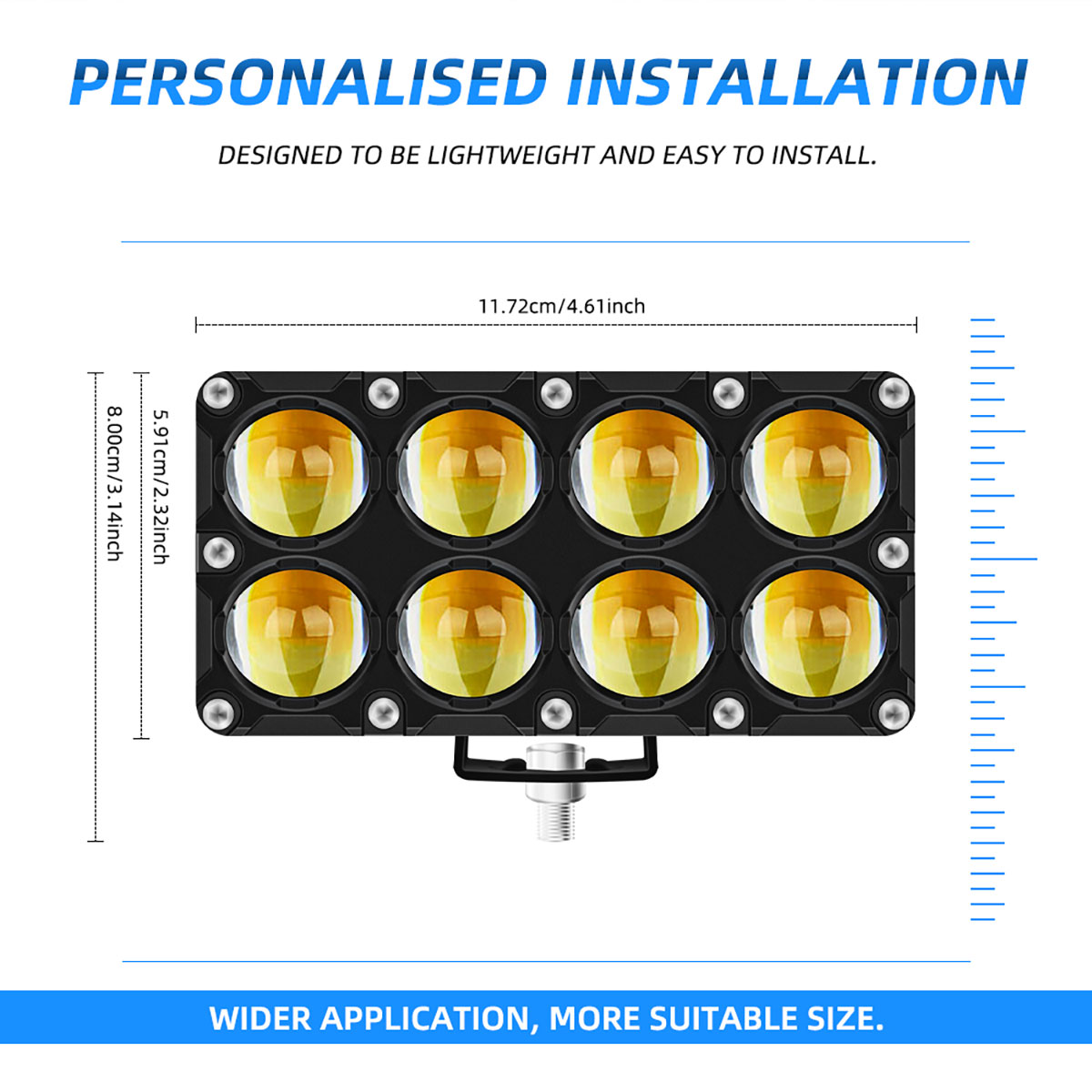 Faro auxiliar de motocicleta c - Universal Motorcycle Led Headlight Projector reseña y precio