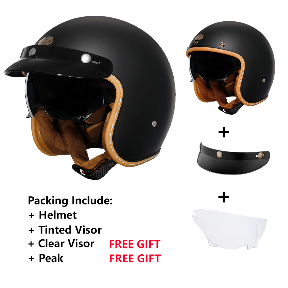Casco Retro Abierto para Scoot - Vintage Open Face Retro Helmet reseña y precio