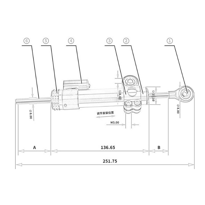 Amortiguador de dirección de f - Scooter Parts reseña y precio