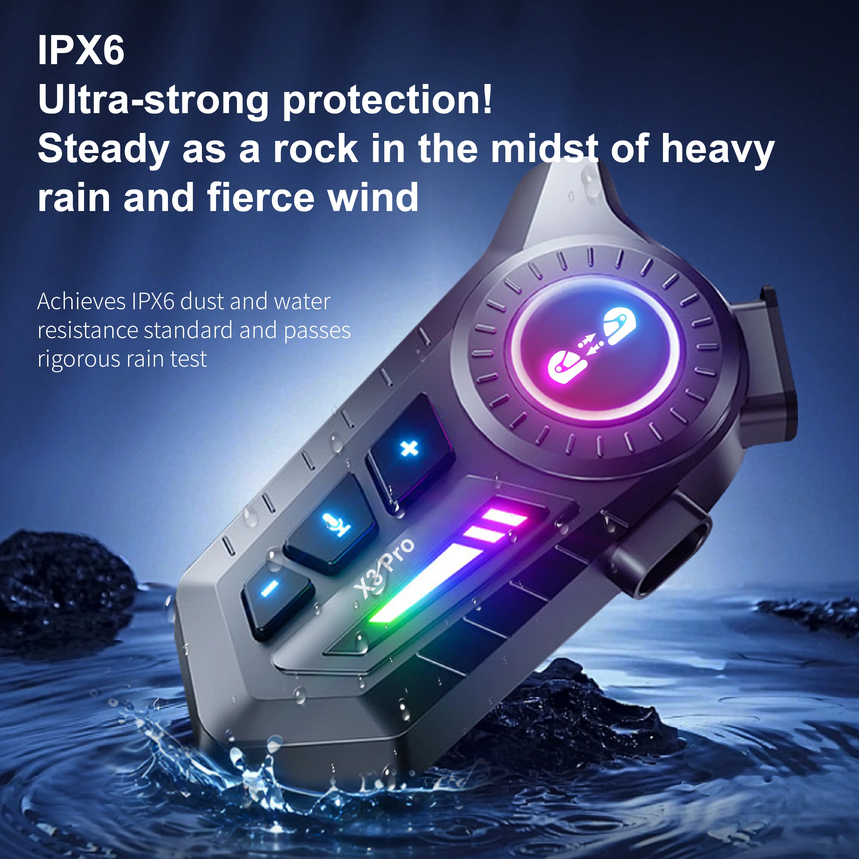1/2 Uds X3Pro Bluetooth 6,0 in - Universal Motorcycle Helmet Intercom Headset reseña y precio