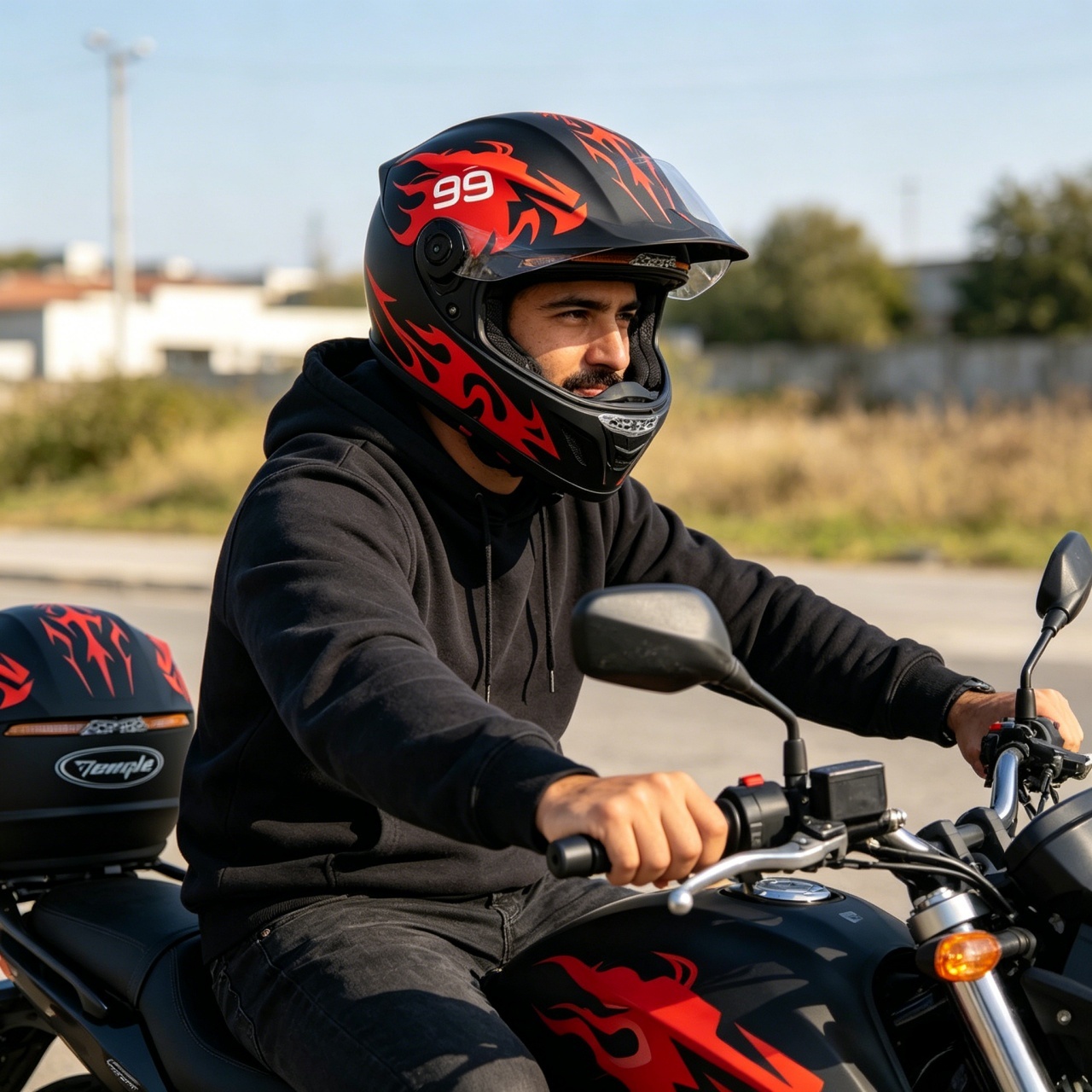Casco de Motocicleta Integral  - Dual Visor Motorcycle Racing Helmet reseña y precio