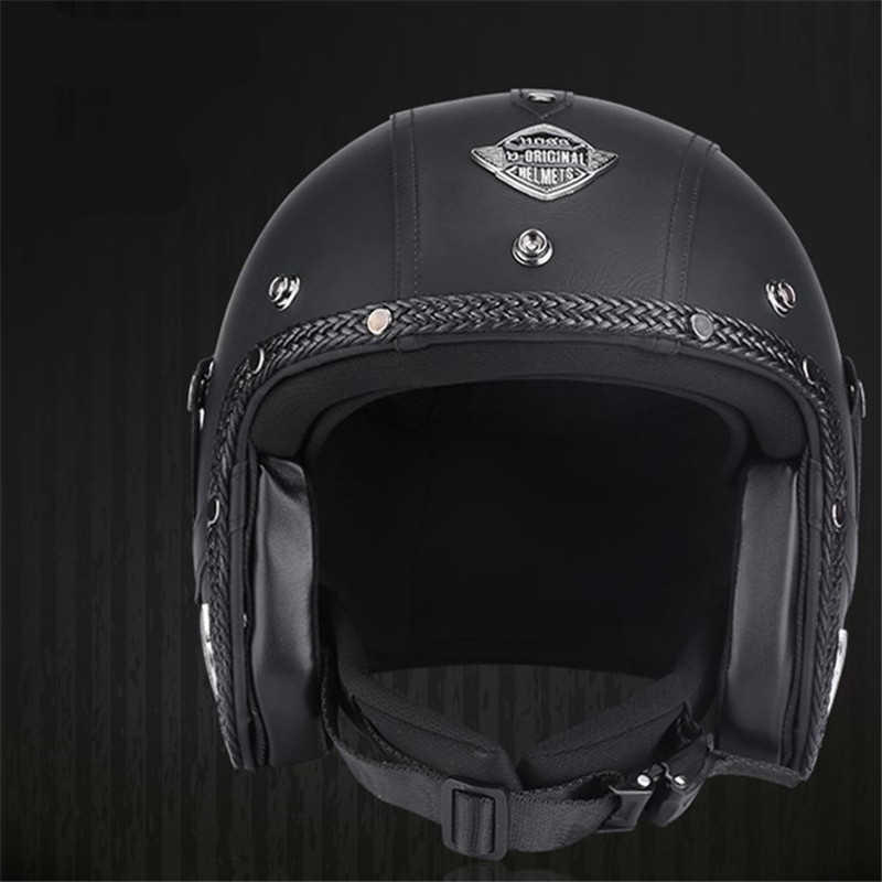 Cascos de Moto Para hombre y m - Vintage Open Face Retro Helmet reseña y precio