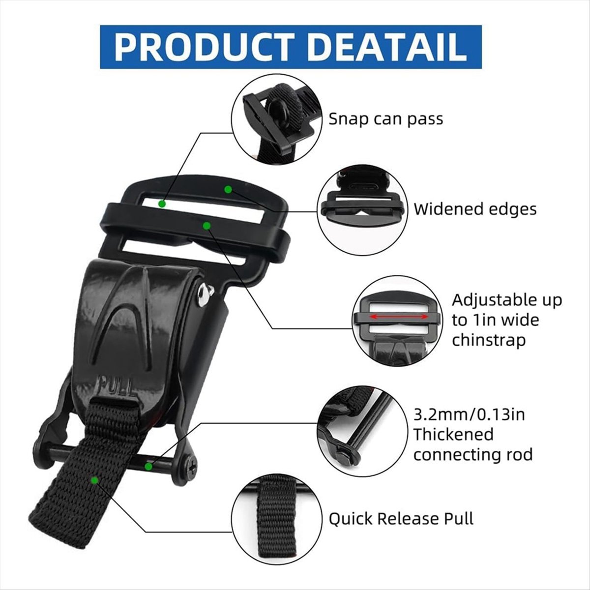 Kit de repuesto de hebilla de  - Quick Release Buckle Motorcycle Helmet reseña y precio