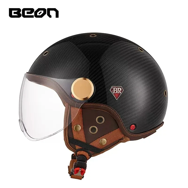 BEON BR13 Retro cara abierta m - Vintage Open Face Retro Helmet reseña y precio