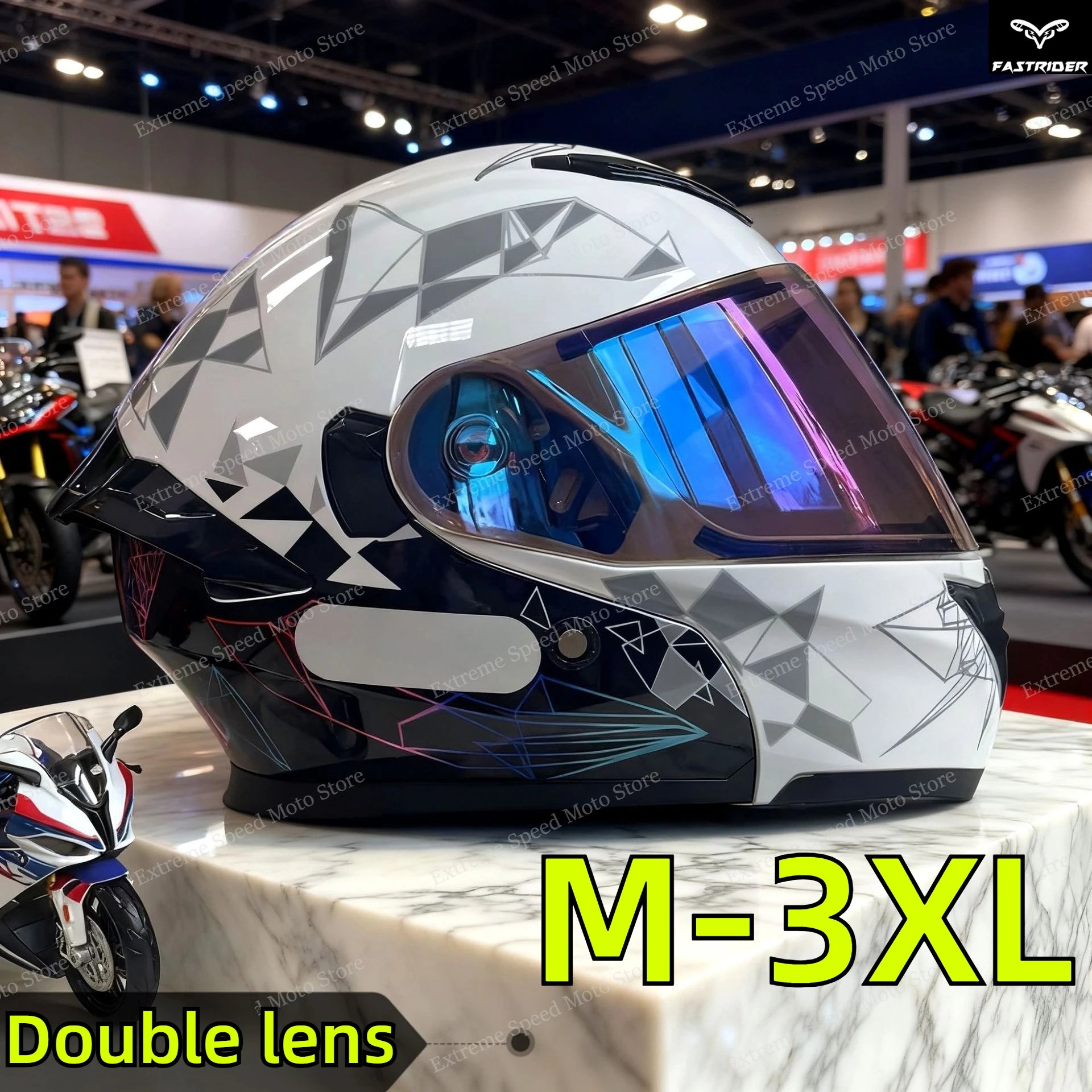 Casco de Motocicleta Modular C - Dual Visor Motorcycle Racing Helmet reseña y precio
